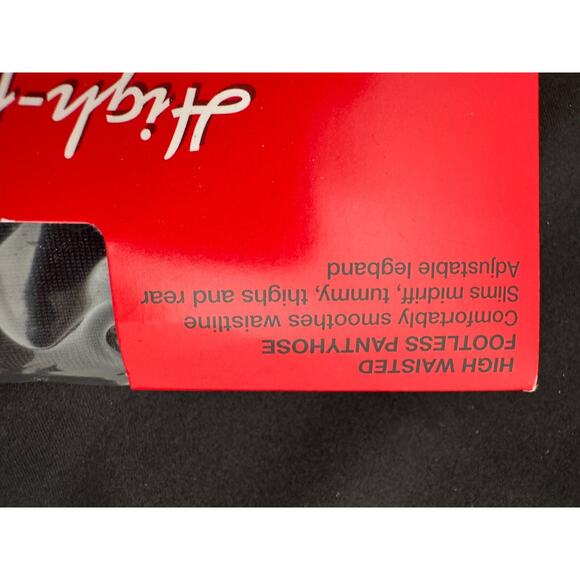 Vtg SPANX High Falutin Footless Pantyhose Sz B High Waisted NEW - Picture 5 of 7